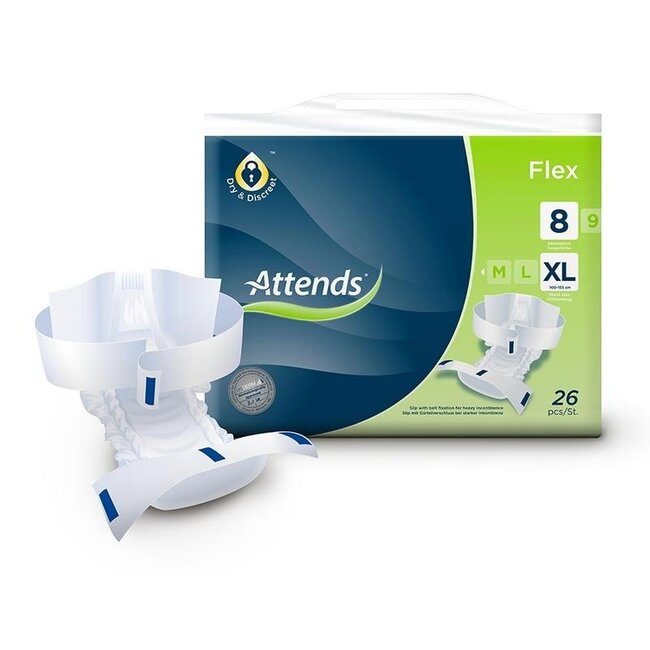 Attends Flex 8 talla XL 26 unidades