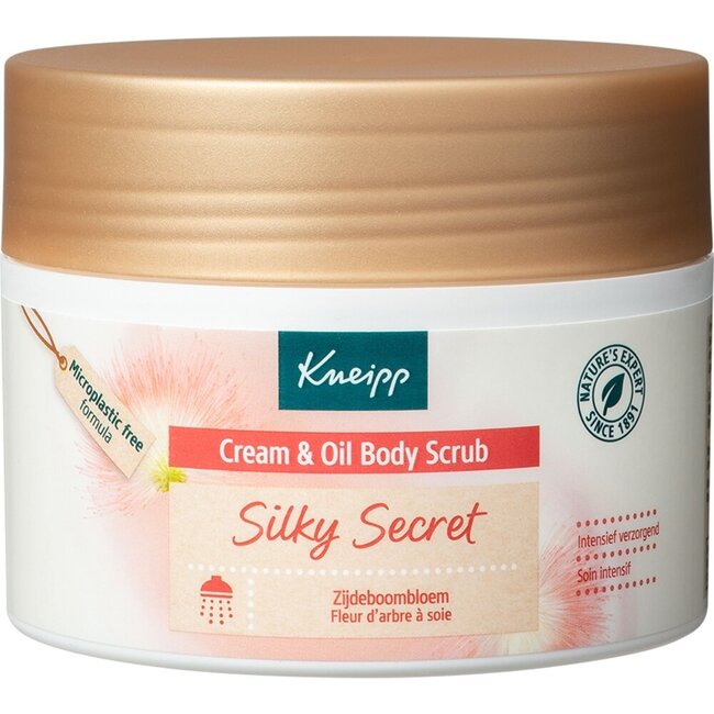 Kneipp Scrub Corpo Crema e Olio Silky Secret Fiore dell'Albero della Seta 200 Millilitri