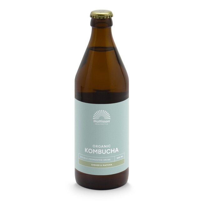 Mattisson Kombucha gingembre & matcha double fermentation bio 500 ml
