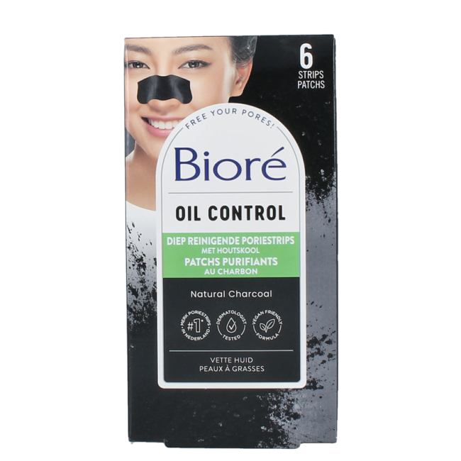 Biore Deep Cleansing Pore Strips Charcoal 6 Pack