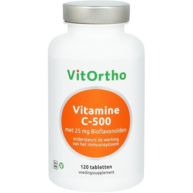VitOrtho Vitamina C 500 mg con 25 mg de bioflavonoides 120 comprimidos