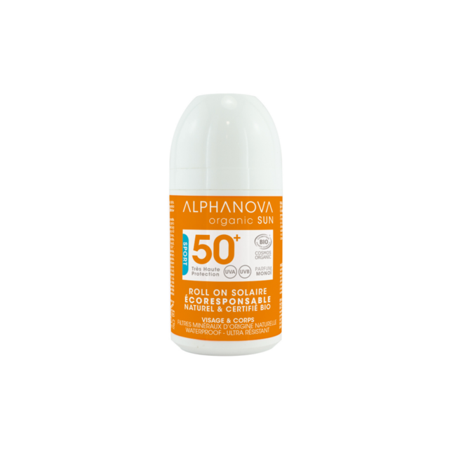 Alphanova Sun roll-on bio SPF50+ vegan 50 grammes