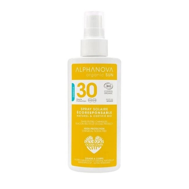 Alphanova Sun Sun bio spray SPF30 vegan 125 Milliliter