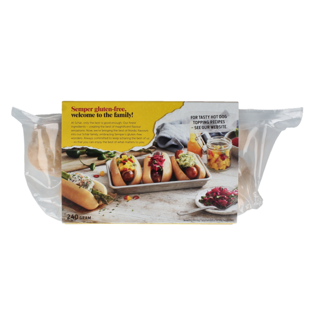 Hotdog broodjes glutenvrij 240.00 Gram