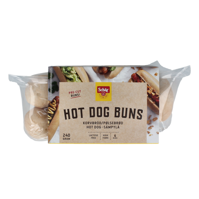 Hotdog broodjes glutenvrij 240.00 Gram