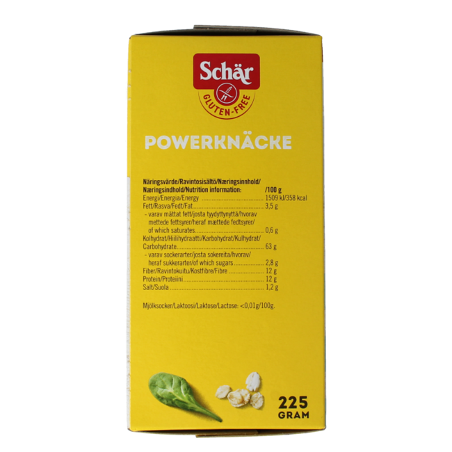Powerknacke glutenvrij 225.00 Gram