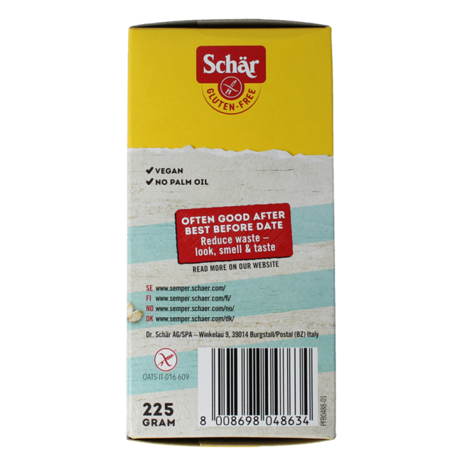 Powerknacke glutenvrij 225.00 Gram