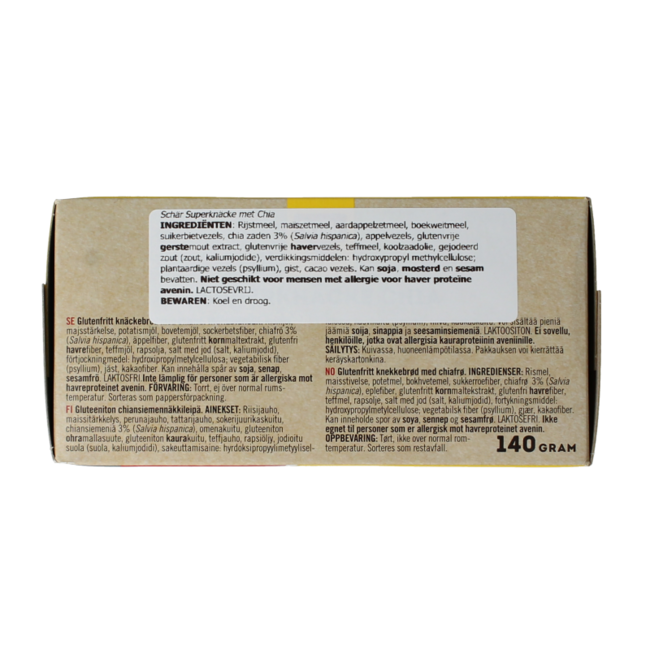 Superknacke met chia glutenvrij 140.00 Gram
