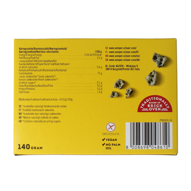 Superknacke aux graines de chia sans gluten 140,00 grammes