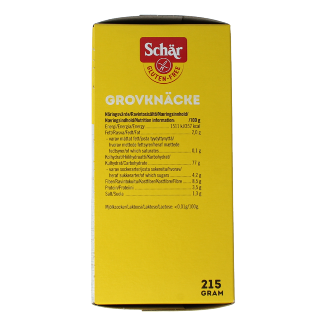 Knackebrod vezelrijk glutenvrij 215.00 Gram