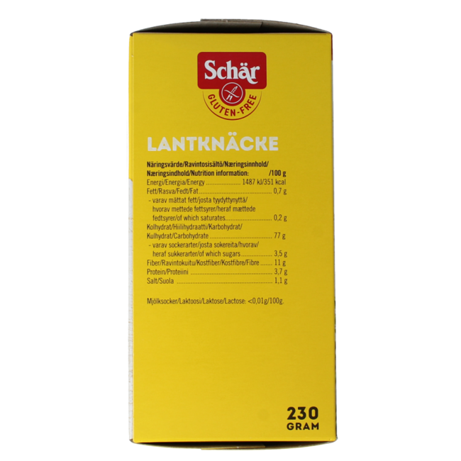 Knackerbrod dun vezelrijk glutenvrij 230.00 Gram