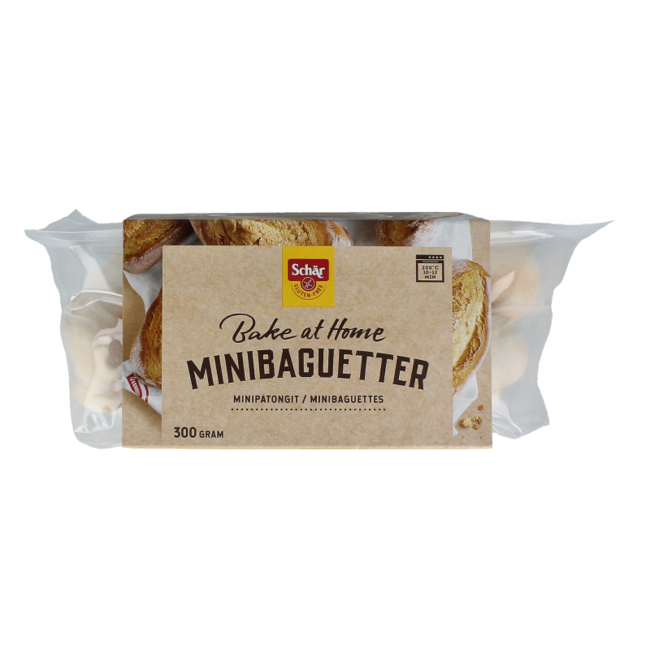 Baguettes mini glutenvrij 300.00 Gram