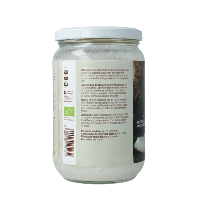 Aceite de coco virgen extra bio 600,00 mililitros