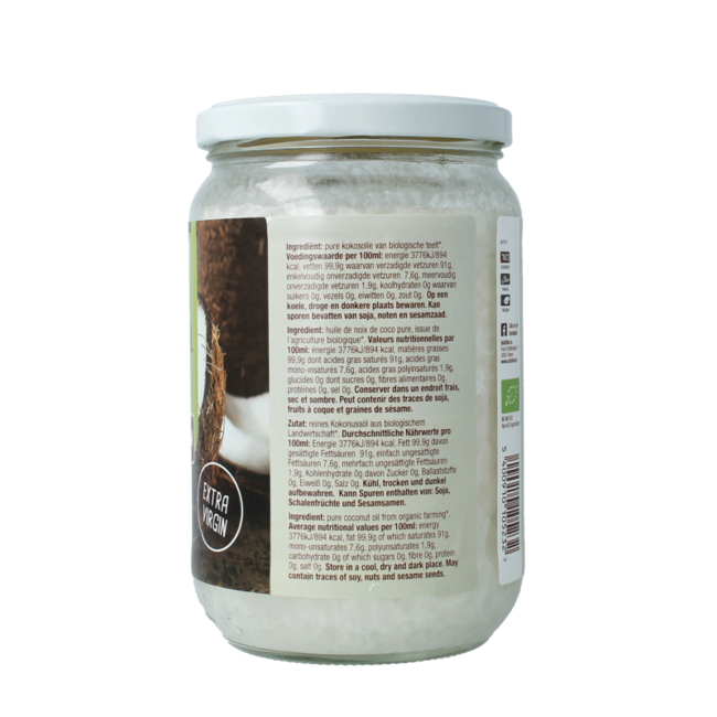 Kokosolie extra vierge bio 600.00 Milliliter