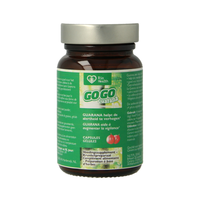 RIO Gogo Guarana 500mg 10 Days 20 Capsules