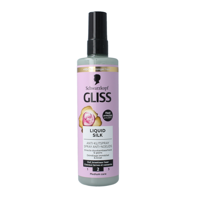 Gliss Kur Spray Districante Seta Liquida Effetto Lucido 200 Millilitri