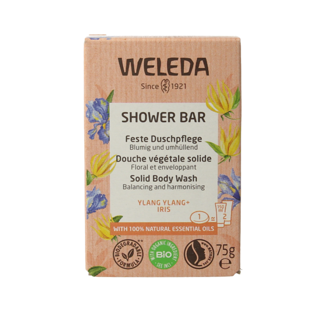 Weleda Jabón de ducha sólido ylang ylang + iris 75 g