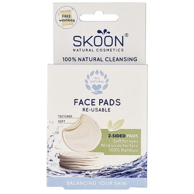 Reusable 2-sided face pads, 7 pieces