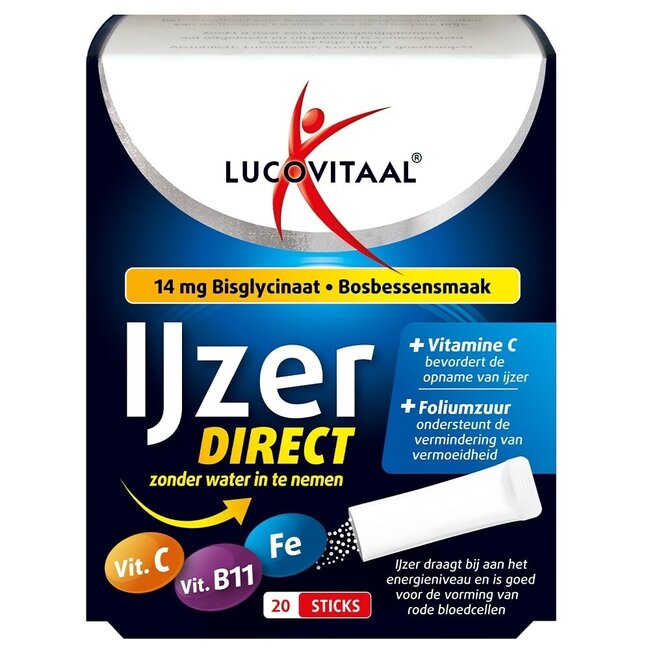 Lucovitaal Eisenbisglycinat Heidelbeere 20 Sachets