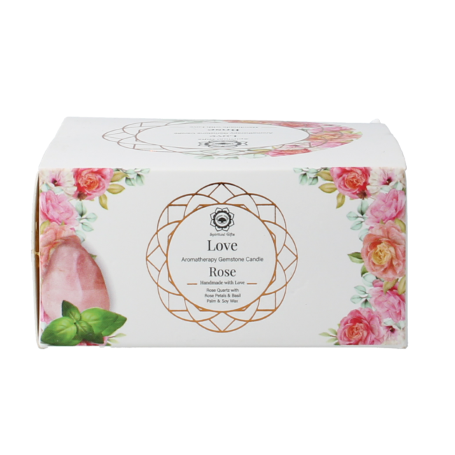 Bougie aux pierres précieuses Bolsius Love Rose 70 g