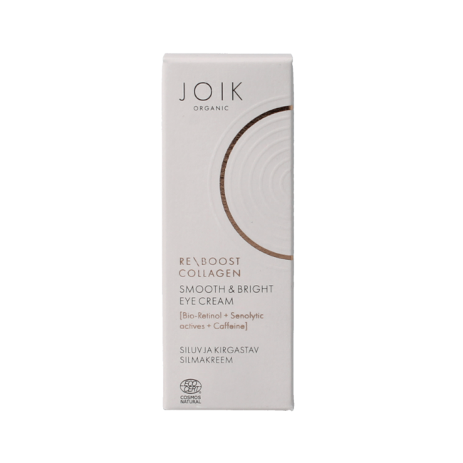 Joik Organics Crema contorno occhi al collagene Re-boost levigante e illuminante 15 Millilitri