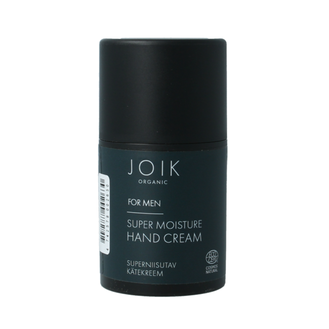 Joik Organics Crème mains super hydratante pour hommes 50 ml