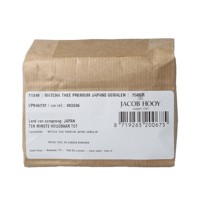 Jacob Hooy Matcha thé japonais moulu 250 g