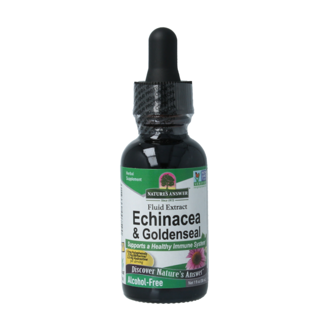Natures Answer Estratto di Echinacea e Idraste 1:1 Senza Alcol 30 Millilitri