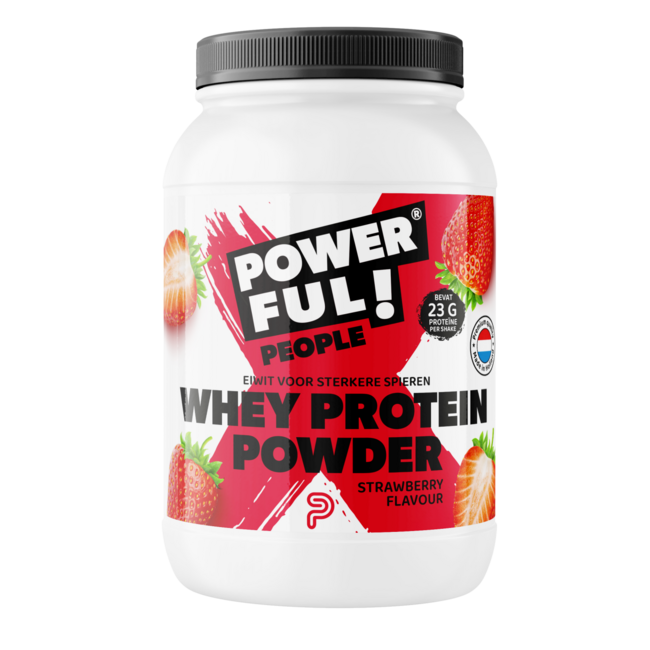 Proteine Whey in polvere Powerful People gusto fragola 400 Grammi