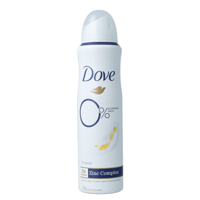 Dove Deodorante spray Original 0% 150 Millilitri