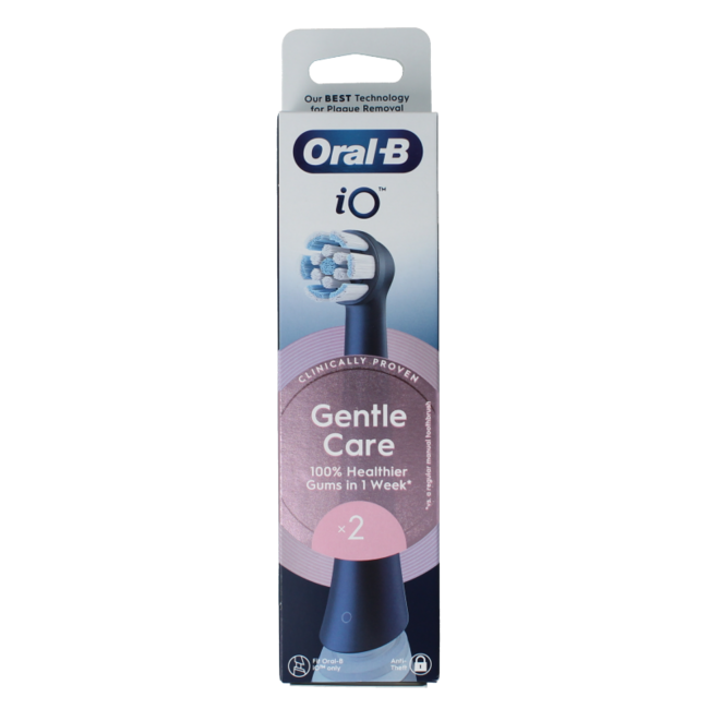 Testine di Ricambio Oral B iO Gentle Care Nere 2 Pezzi