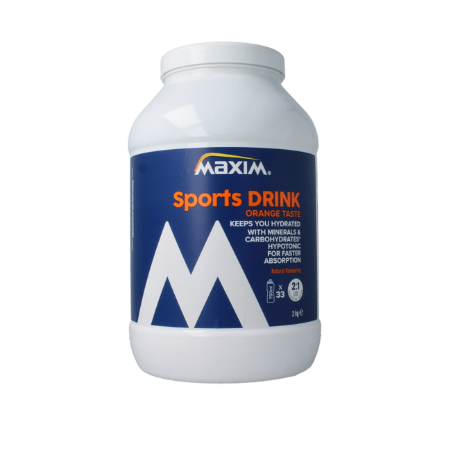Maxim Sports Drink en polvo sabor naranja fresca 2 kg