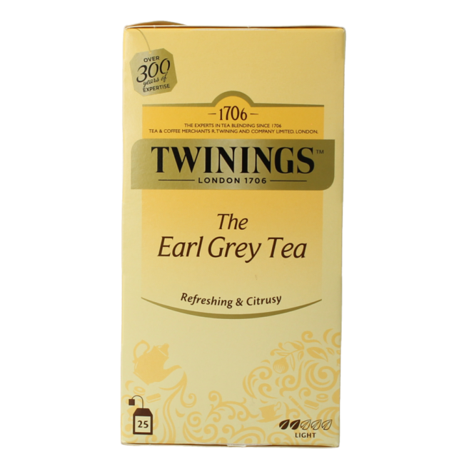 Herbata Earl Grey w kopertach, czarna, 25 torebek