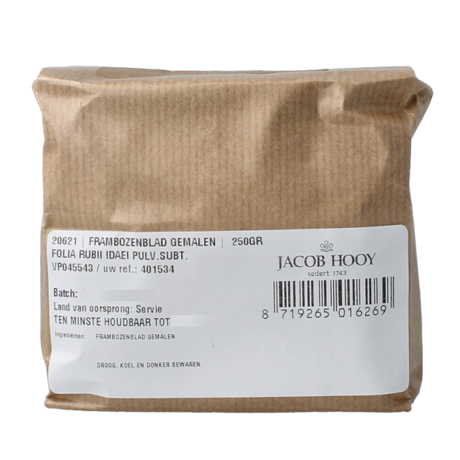 Jacob Hooy Ground Raspberry Leaf 250g