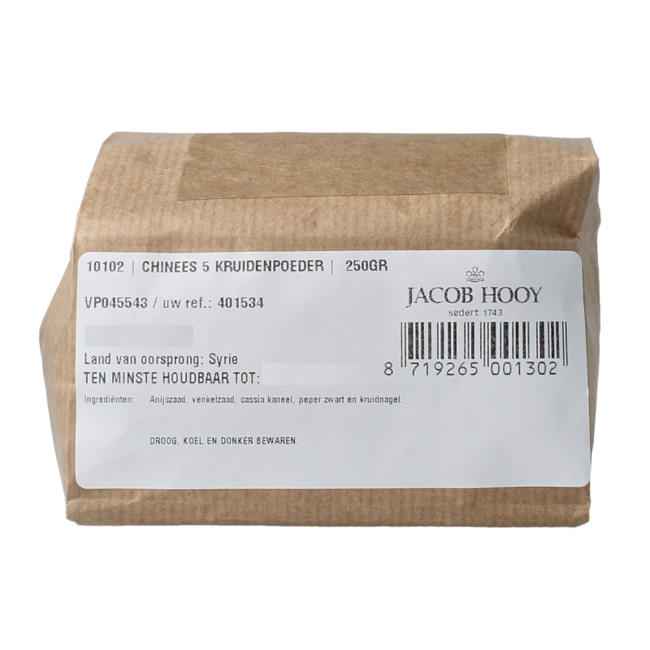 Jacob Hooy Polvo de 5 especias chinas 250 g