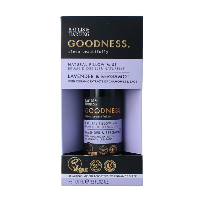 Brume d'oreiller Baylis & Harding Goodness sommeil lavande et bergamote 100 ml
