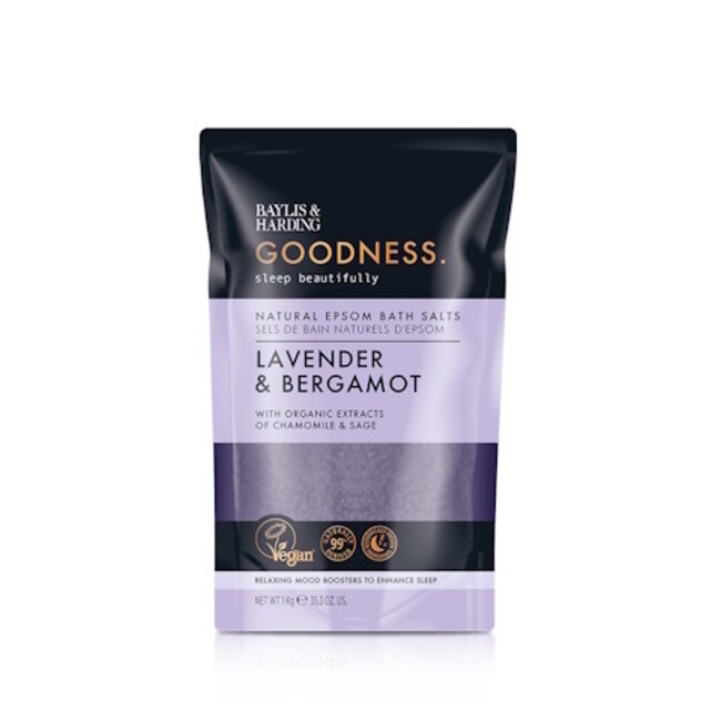 Baylis & Harding Goodness Badesalz Schlaf Lavendel & Bergamotte 1 Kilogramm