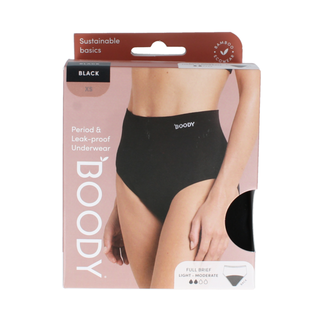 Boody Period Underwear Black Light/Normal Size XS 1 Piece