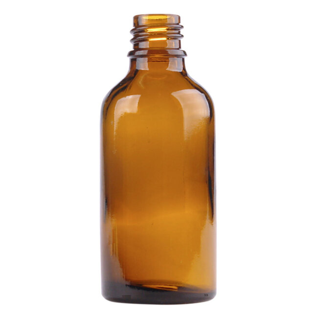 Flacon en verre 50 ml ambre, lot de 5