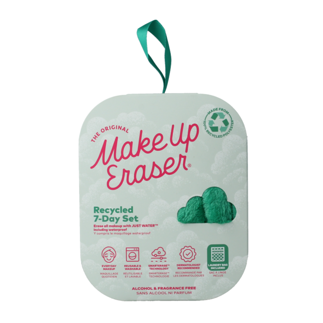 Make Up Eraser 7-Day Set Green Recycled (7 Pieces)