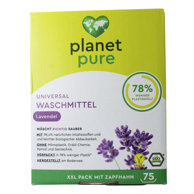Planet Pure Lessive liquide universelle lavande 3 Litres