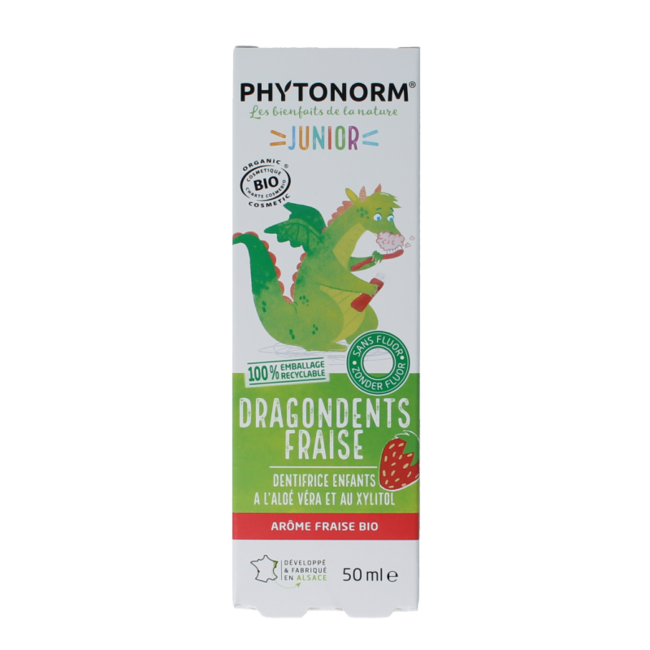 Phytonorm Dragondent Kinderzahnpasta Erdbeere 50 Milliliter