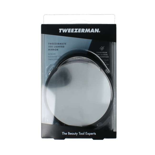 Specchio Tweezerman Ingrandimento 10x con Luce, 1 Pezzo