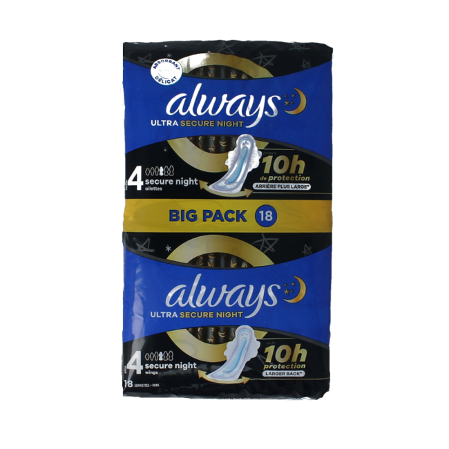 Assorbenti Always Ultra Secure Night 18 Pezzi