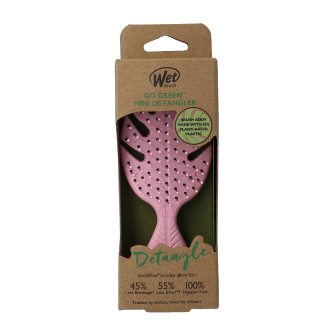 Wet Brush Go Green mini detangler pink 1 piece