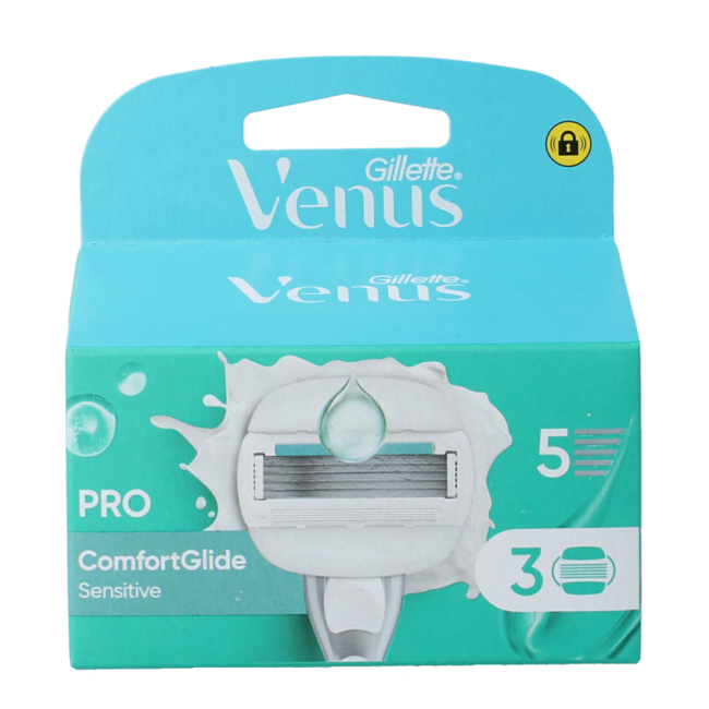 Gillette Comfortglide sensitive mesjes 3 Stuks