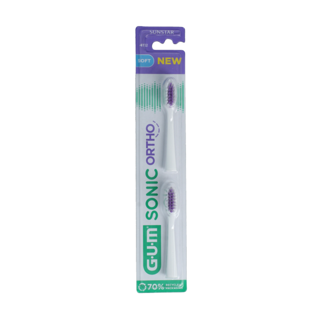 Recambio para cepillo de dientes a pilas GUM Sonic Ortho, 1 unidad