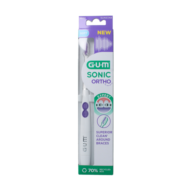 GUM Sonic Ortho Battery Toothbrush 1 Piece