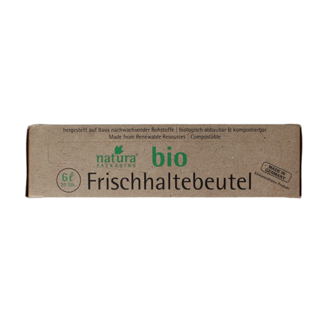 Biomat Natura sac à lunch compostable 6 litres 20 Pièces