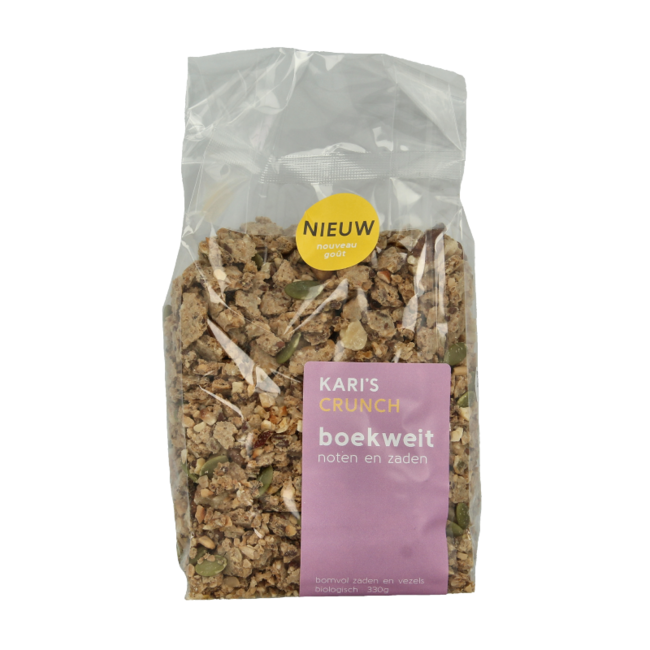 Kari's Crunch Granola boekweit noot zaad bio 330 Gram